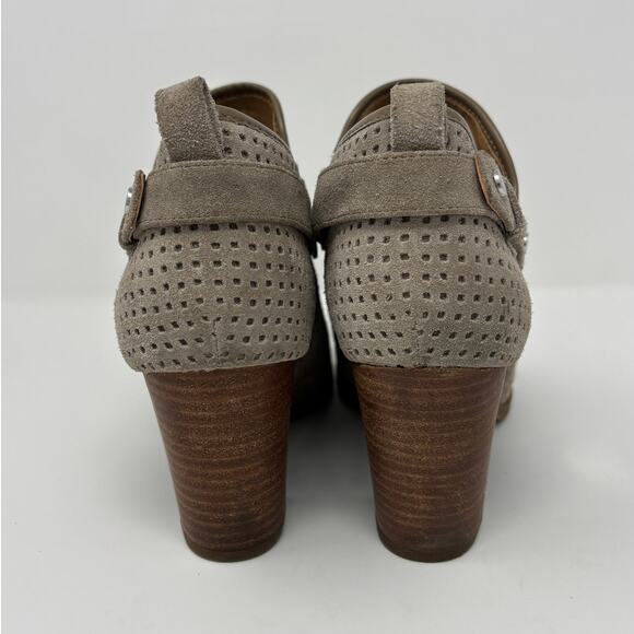 Franco Sarto Dale Heel Bootie Leather Taupe - Picture 5 of 7